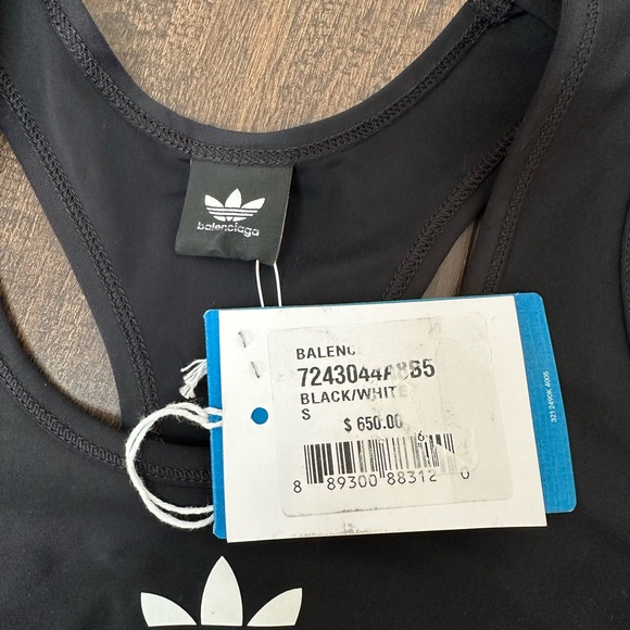 adidas x Balenciaga - Logo Print Sports Bra in Black - Picture 9 of 9